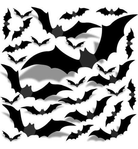 Murcielagos 3d Halloween 72 Unidades 5 Tamaños Teletiendauy 0