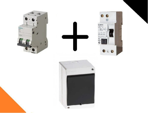 Kit 1 Termica 10a32 Siemens + 1 Disy 40 Siemens + Caja 4 Mod 0