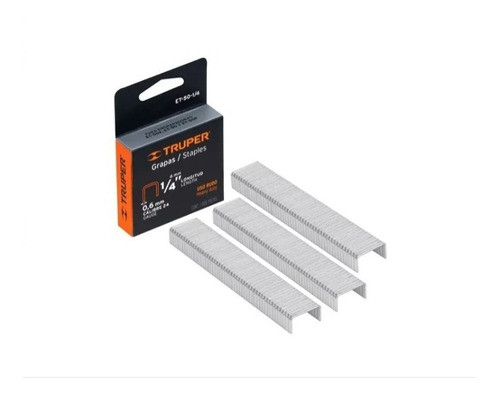 Grampas Para Engrapadora Truper Et-50 6mm X 12.5 Mm 0