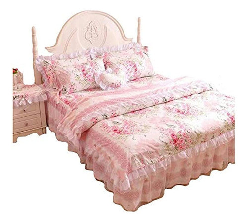 Fadfay, Juego De Cama Romántico Con Estampado De Flores, Jue 0