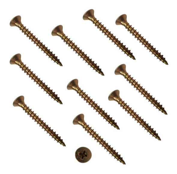 Tornillo Drywall Dorado Madera Fix 6x1 25mm X200u 1