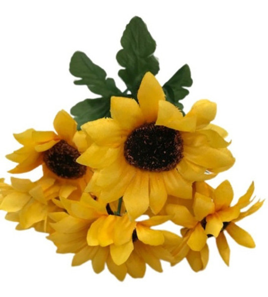 Ramo Artificial Girasol X 10 Ramos De  7 Flores Cada Uno 0