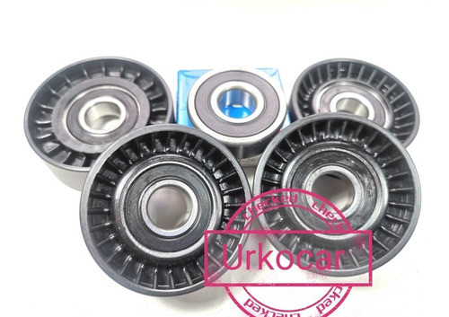 Kit Poleas Poly V Vw Vento 2.5 Equipadas Con Rodamiento Skf 0