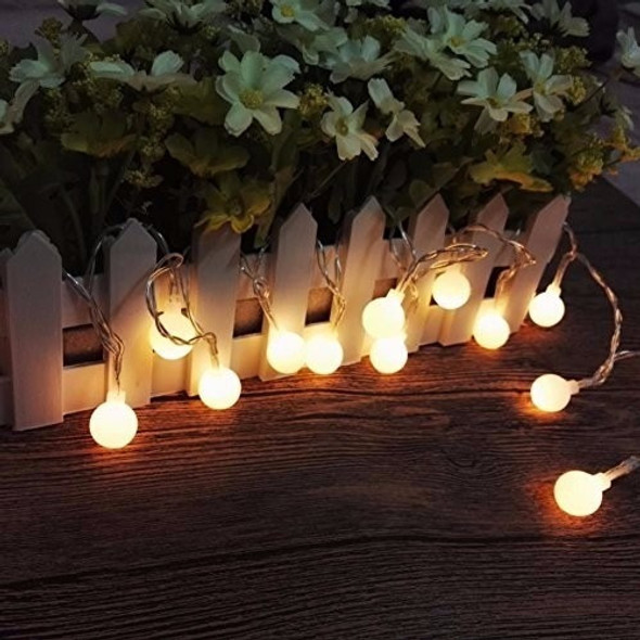 Luces Led Calidas Fija Sin Secuencias Bolitas 5m Casamientos 1