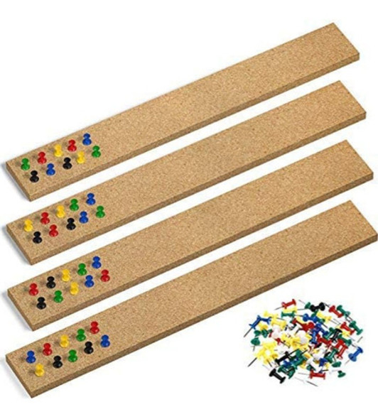 Corcho Formas  Rectangulo  X8 Un + Chinches Galera 4mm 0 Corcho Formas  Rectangulo  X8 Un + Chinches Galera 4mm 0