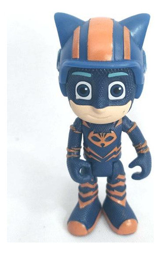Pj Mask Figura Articulada Catboy Casco Rayas Naranja Azul 0