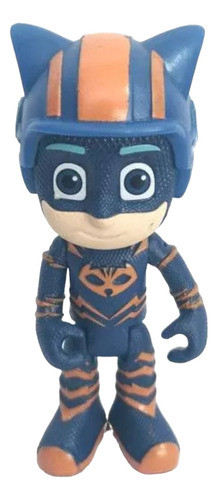 Pj Mask Figura Articulada Catboy Casco Rayas Naranja Azul 1