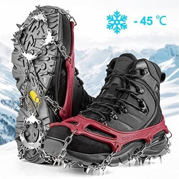 Crampones Con Clavos Inox. Para Nieve O Hielo. Rojo/talla L 1 Crampones Con Clavos Inox. Para Nieve O Hielo. Rojo/talla L 1