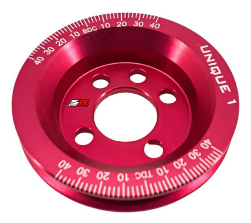 Polia Do Virabrequim Alumínio Vw Ap 100mm Vermelha - Unique 0
