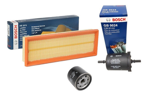Kit 3 Filtros Bosch Renault Clio Iii Mio 1.2 16v D4f 2012/ 1