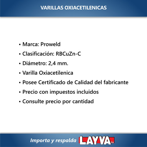 906515 Varilla De Bronce Desnuda 2,4mm Autógena X2 Un 1