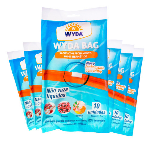 Sacos Hermeticos Fechamento Slider Wyda Bag Kit 6 Pct 60 Un 0