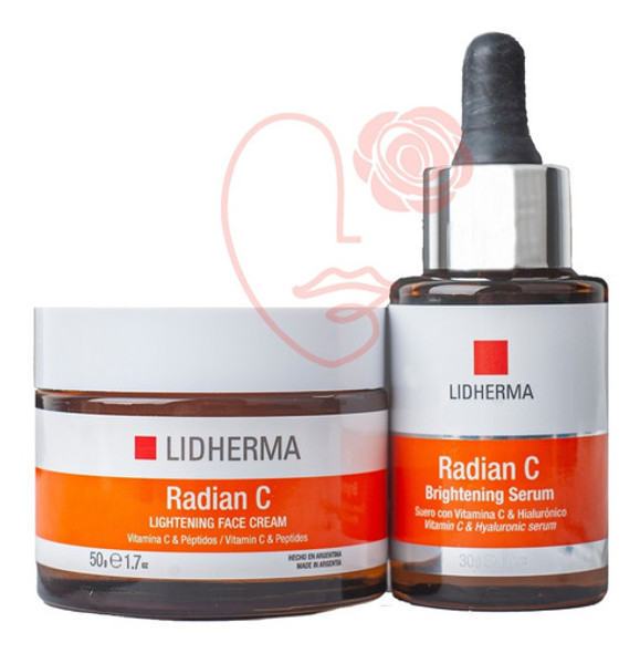 Kit Radian C Serum + Crema Vitamina C Lidherma Hialuronico 1 Kit Radian C Serum + Crema Vitamina C Lidherma Hialuronico 1
