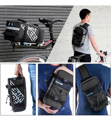 Bolso Portaequipaje Bicicleta Mochila 100% Impermeable 5l 1