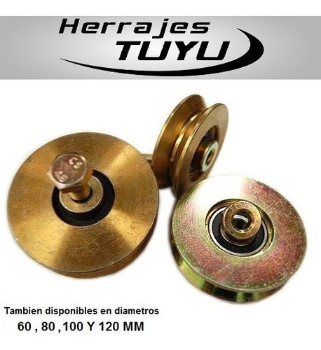 Rueda Acero Porton Corredizo 70 Mm V Ruleman H. Tuyu 1