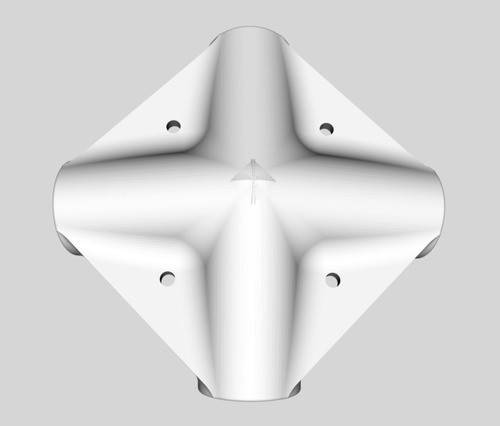Unión Central Gazebo Accesorio Diametro 18 Mm Hecho En 3d!! 0