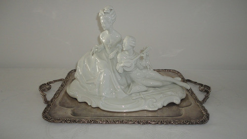 Grupo Antiguo Porcelana Rosenthal Escena Siglo Xviii Vealo 0