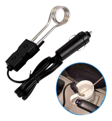 Calentador Inmersion De Agua Termo Mate Para Auto 12v 0
