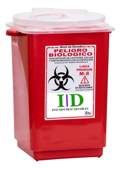 Descartador De Agujas Y Cortopunzantes 7 Litros 0