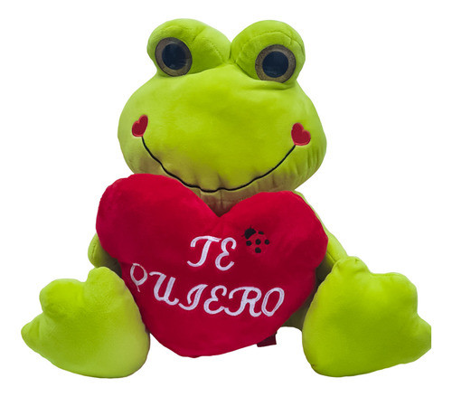 Peluche Rana Phi Phi Toys Con Corazón Te Quiero 35cm El Rey 0