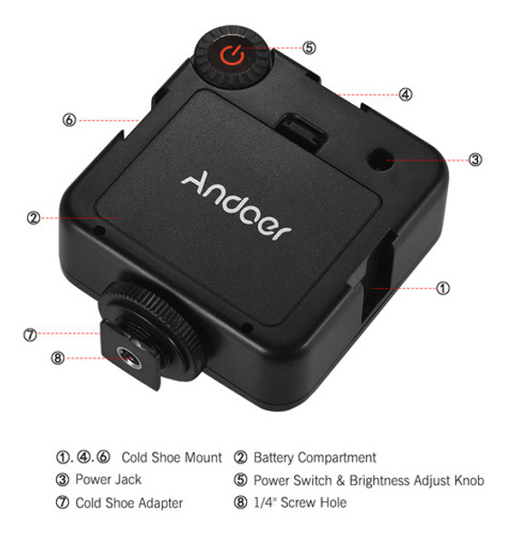 Lâmpada Fotográfica Dji Mount W81 Para Adaptador 4 Interlock 1