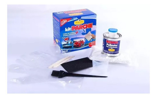 Kit Parche Agujeros Y Fisuras Fibra De Vidrio Hunter 500cm3 1