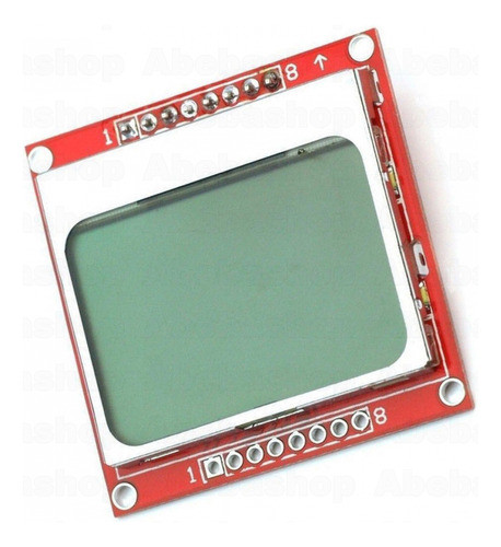 Lcd Grafico 84x48 Con Backlight Blanco Nokia 5110 Arduino 0