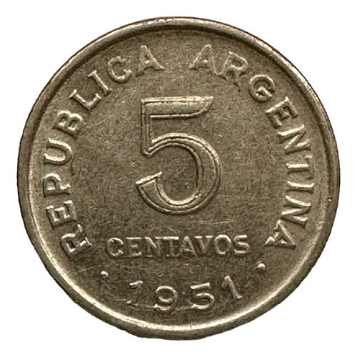 Argentina - 5 Centavos - Año 1951 - Cj #245 - Km #46 0
