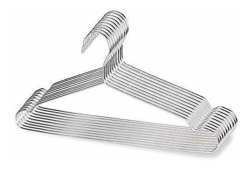 10 Perchas De Acero Inoxidable De 42cm De Largo 0