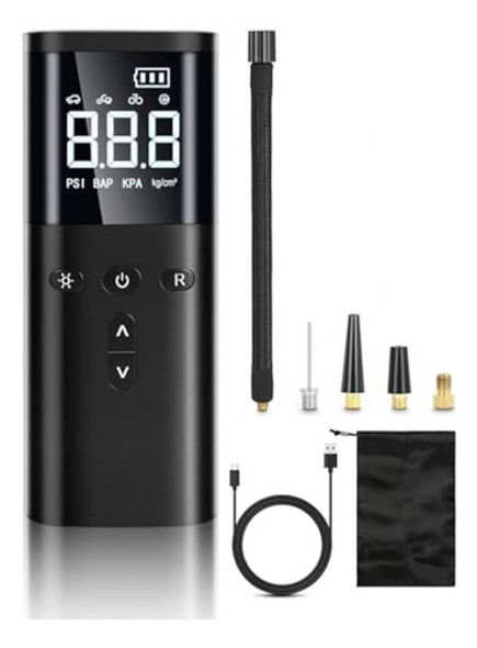 Compresor De Aire Portátil Con Inflador De Neumáticos, Compr 0