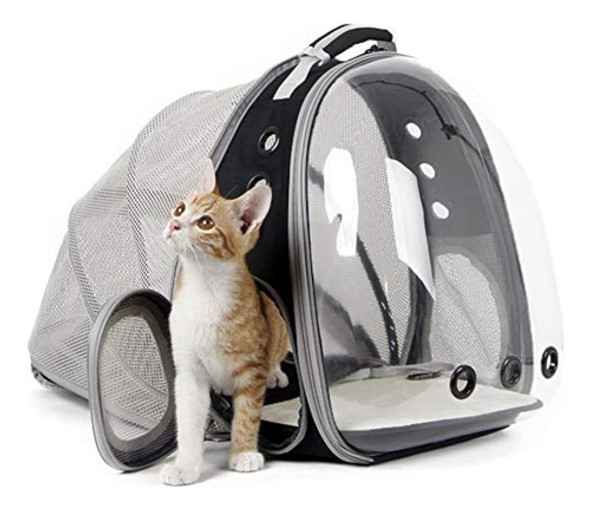 Halinfer Mochila Expandible Trasera Para Gatos, Cápsula Espa 0
