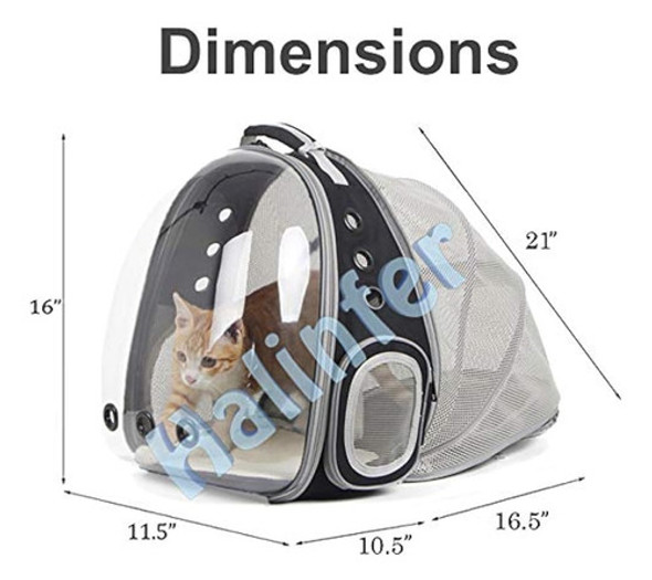Halinfer Mochila Expandible Trasera Para Gatos, Cápsula Espa 1