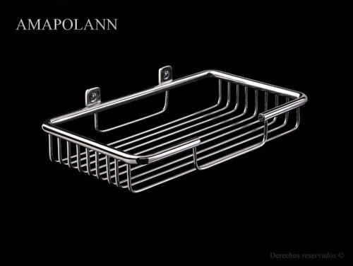 Jabonera Enrejada Rectangular Amapolann Agr Cromo 12x20 1