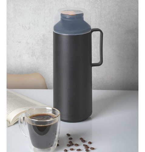 Termo Ppl Negro 1 Lt. C/ Ampolla De Vidrio  Exata 1