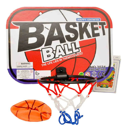 Aro De Basquet Con Tablero + Pelota- Infantil. Coordinación 0
