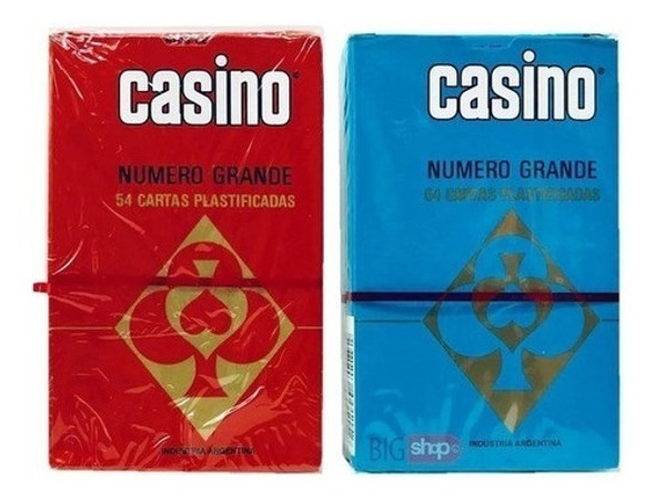 Cartas Naipes De Poker Casino X 54 Plastificados En Caja 0