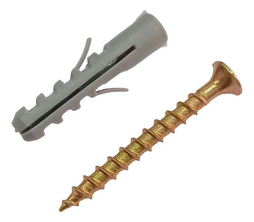 Tarugo N° 6 Sin Tope + Tornillo Fix 4 X 30 X 100 Unidades 0