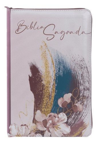 Bíblia Nvi, Couro Soft, Letras Jesus Em Vermelho, Rosa Zíper 1