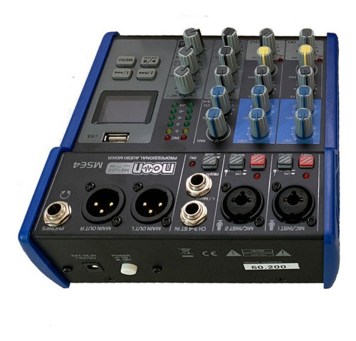 Consola Mixer Moon Mse4 Fx 4 Usb Bluetooth Interfase Rec 1