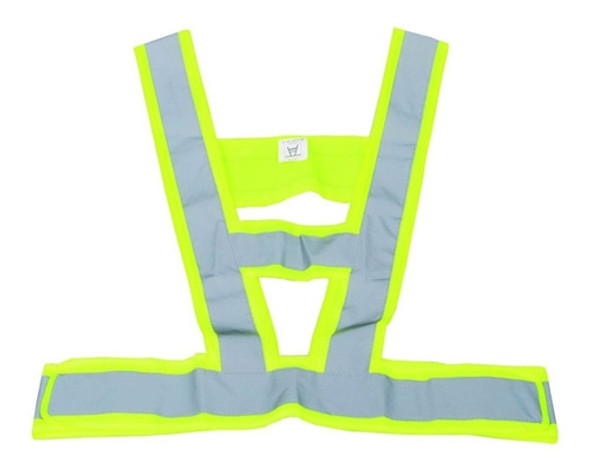 Chaleco Simple Amarillo Con Cinta Reflectiva Para Seguridad 0