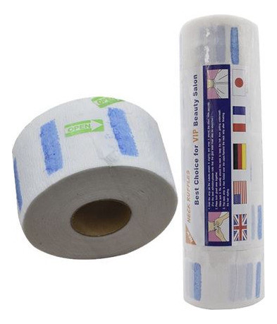 Pack De 5 Rollos De Papel Para Cuello De 100 Tiras Cada Uno 1