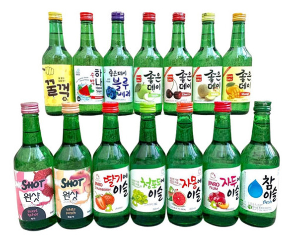Soju Churum E Jinro 360ml 12% | Bebida Coreana Kit 4 Sabores 0