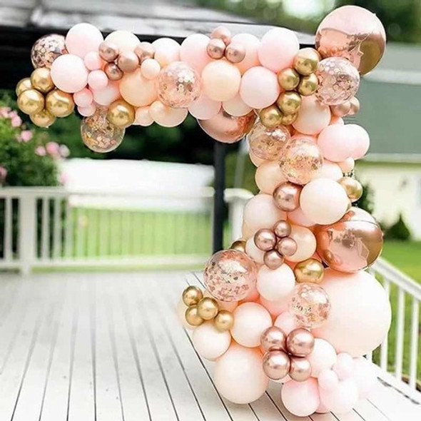 Arco Orgánico De Globos Rosa Cromado Cumpleaños Decoración 0