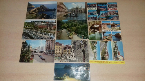 10 Antiguas Postales De Italia $2250 El Lote Completo 0