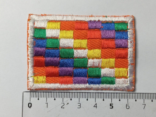 Parche Aplique Bordado Bandera Whipala Wiphala 6,5 Cm.x1 0