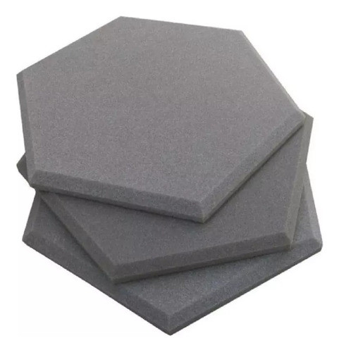Espuma Acústica Hexagonal 30cm X 3,5cm Lisa Kit C /15 Placas 0