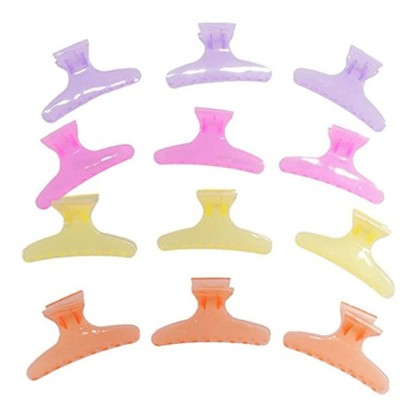 12 Piezas De Plastico Pinzas Para El Cabello Pinzas Maripos 0