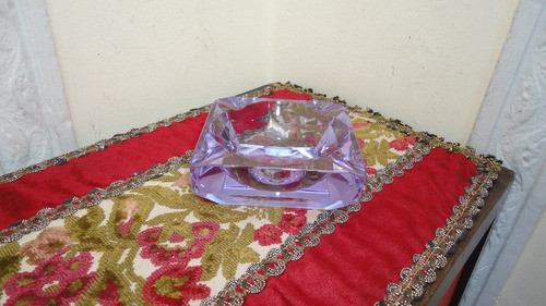 Fino Centro Despojador Art Deco Cristal Antiguo Vealo 0