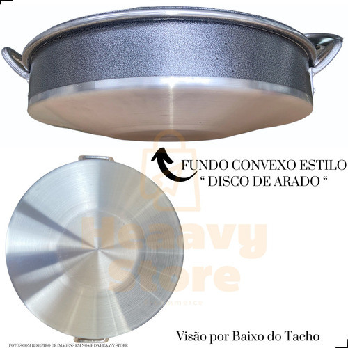 Tacho Disco Arado Aluminio Com Tampa E Alça Tipo Panela 1