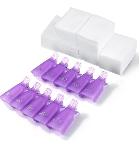 Wipes Paños Taollas + Broches Removedores Esmalte X 10 U 1